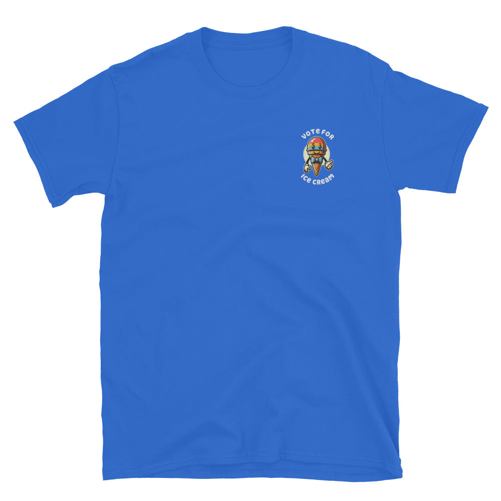 Vote For Ice Cream Embroidered TShirt - Royal Color - https://ascensionemporium.net
